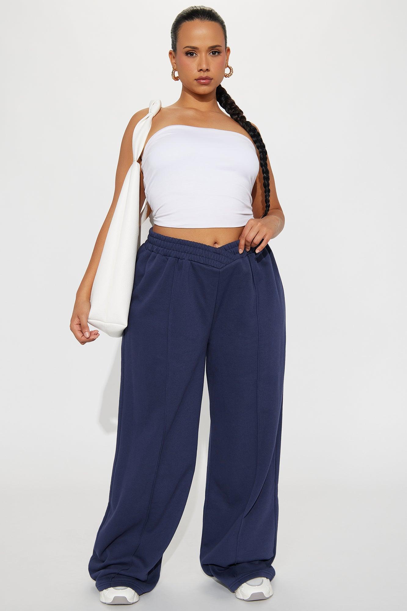 Cassandra Cross Over Lounge Pant - Navy Product Image