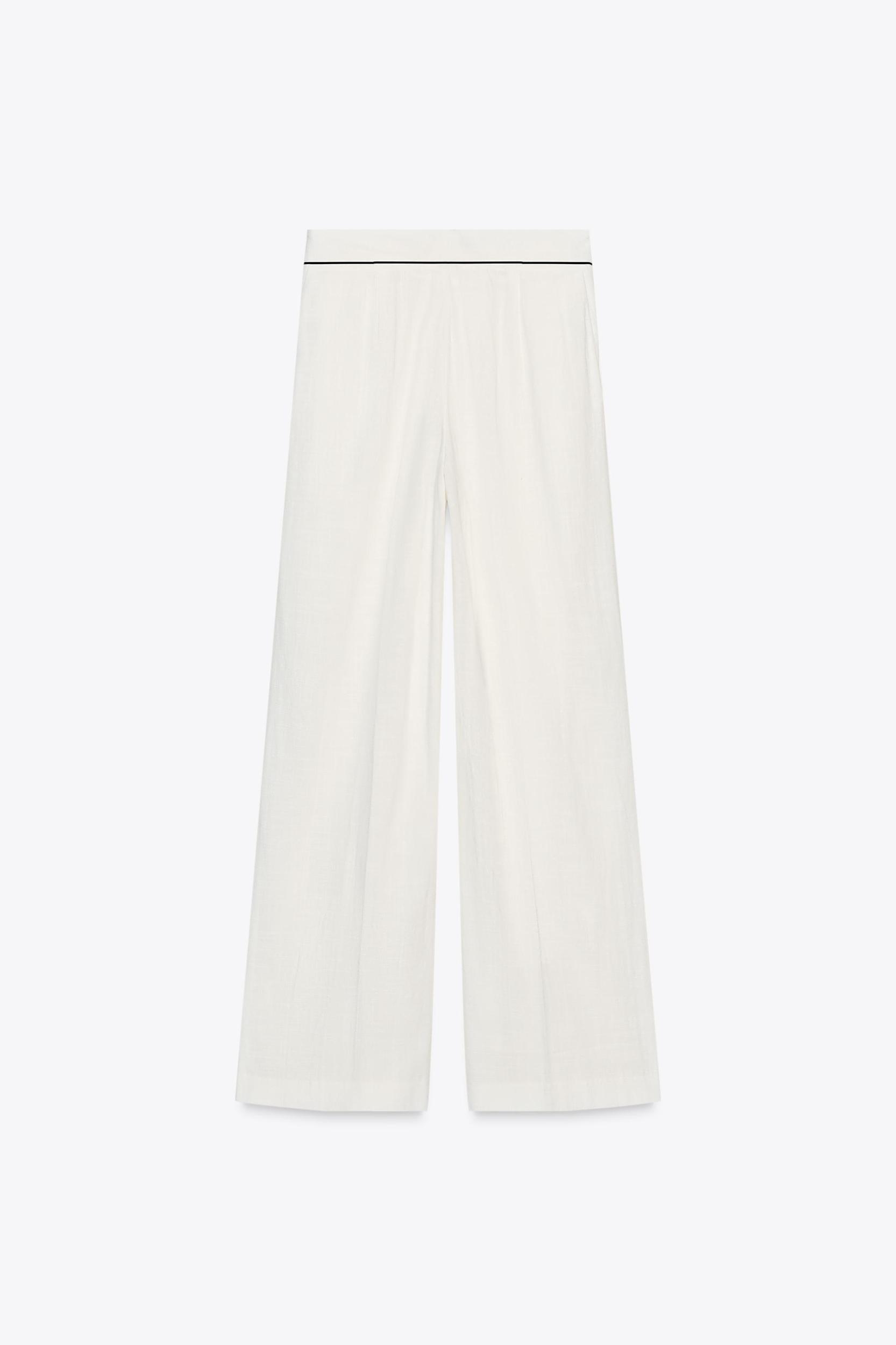 WIDE LEG PIPED PANTS Product Image