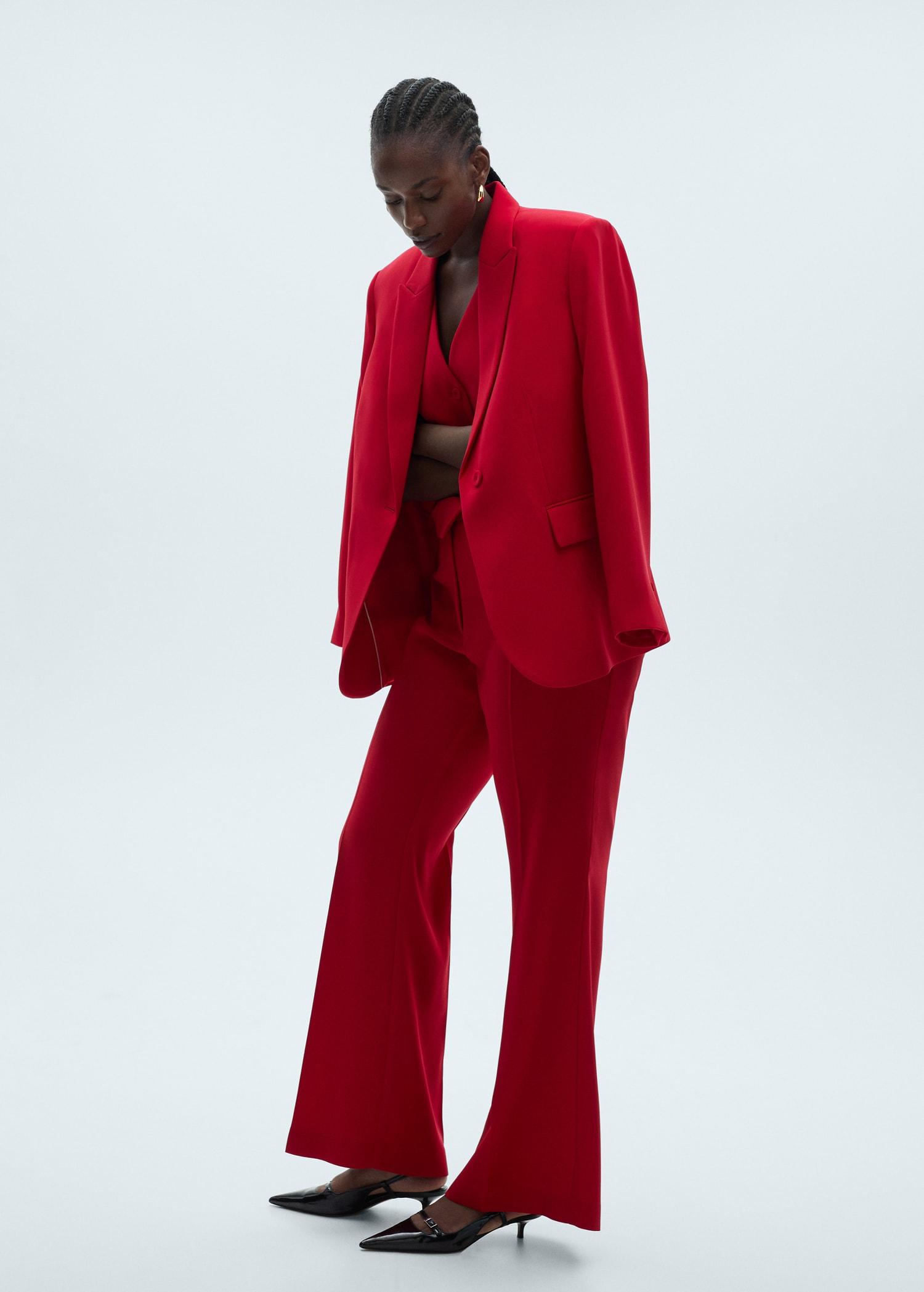 Wide-leg suit pants - Women | MANGO USA Product Image