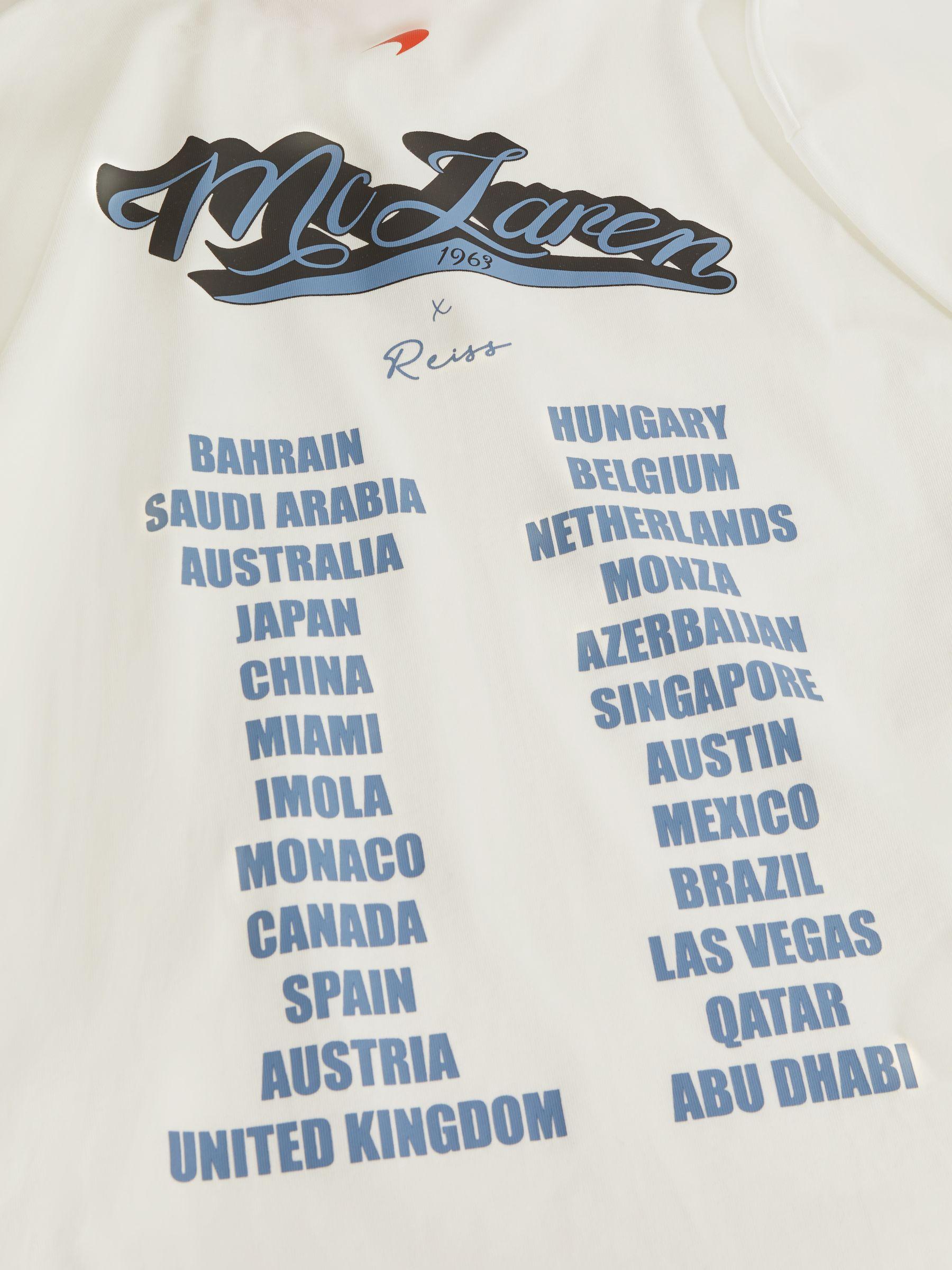 McLaren F1 Crew Neck Tour T-Shirt in White Product Image