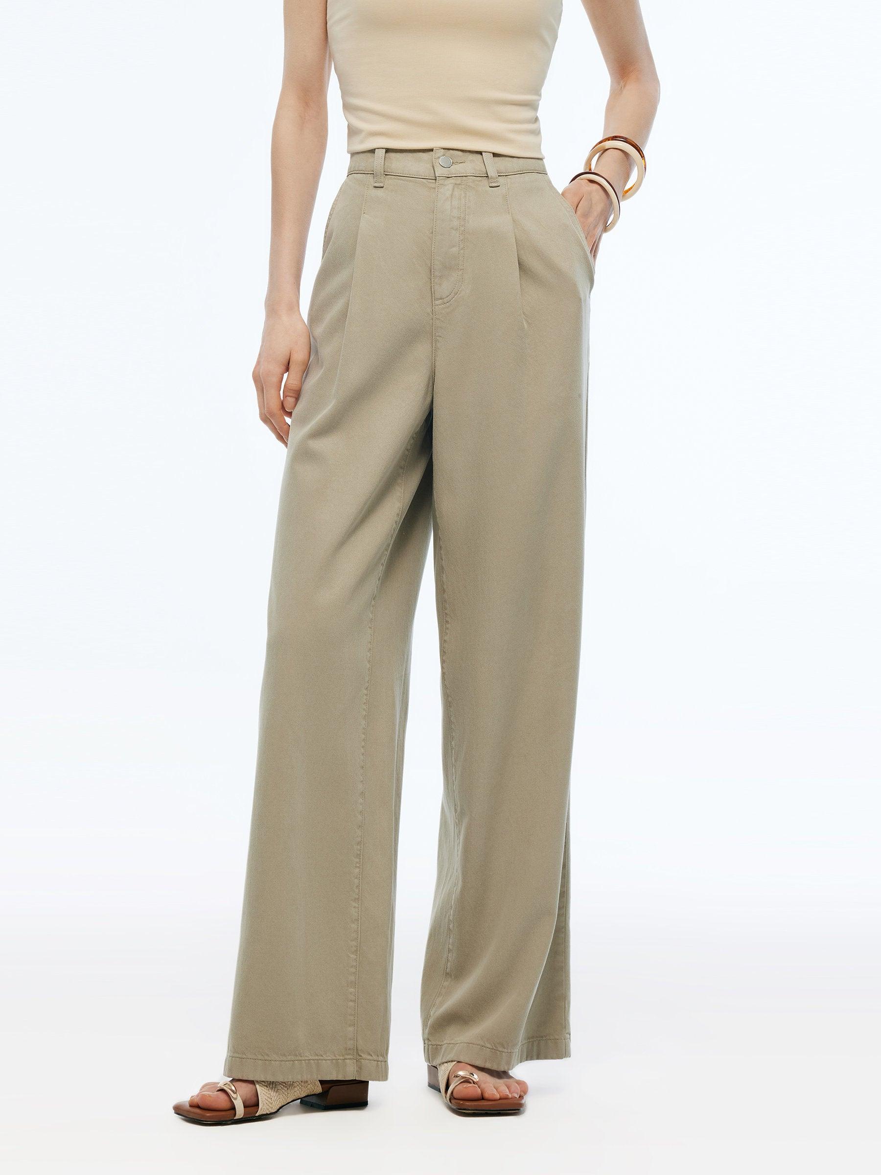 Denim High-Waisted Women Straight Palazzo Jeans Product Image