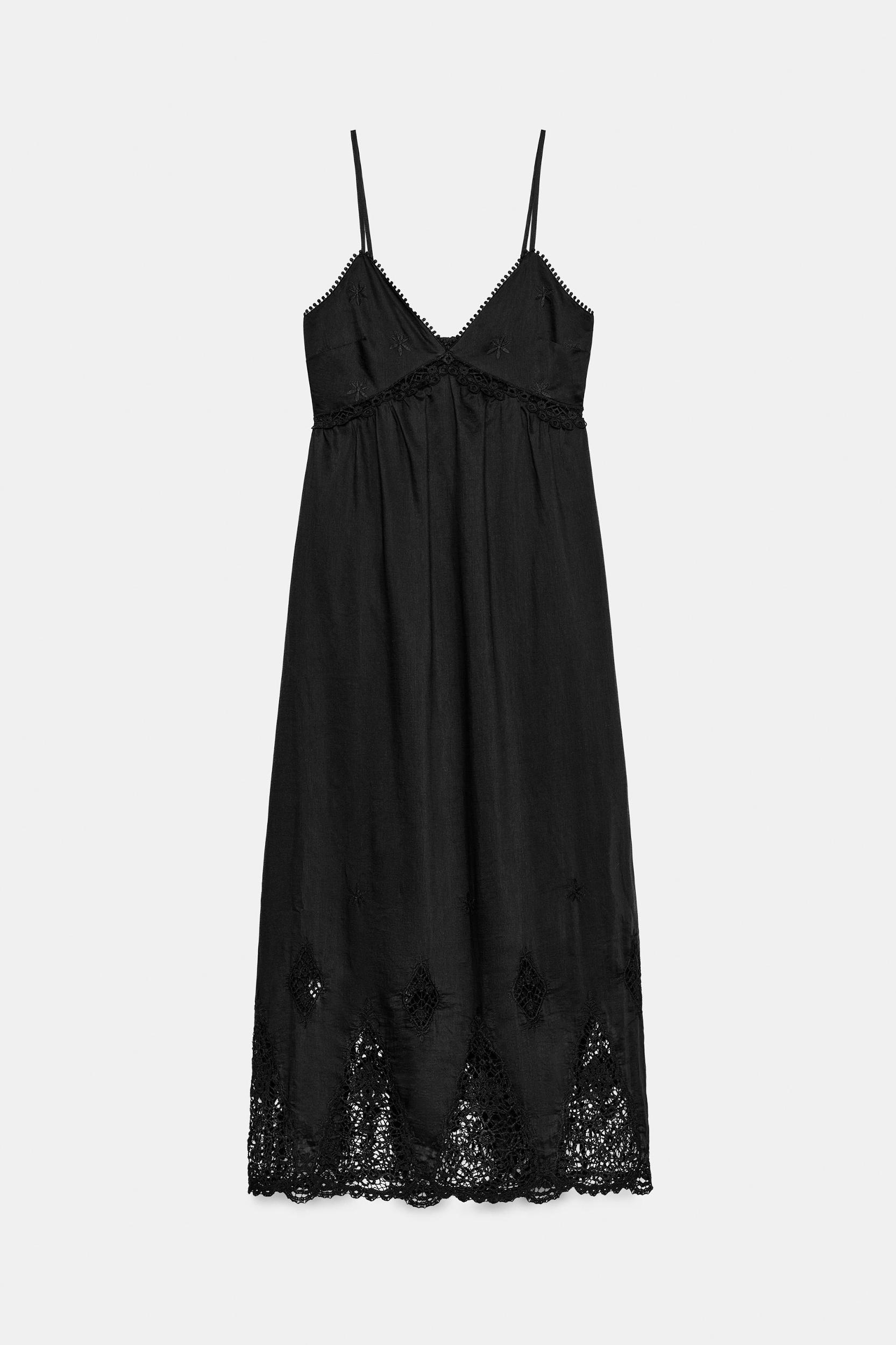 EMBROIDERED MIDI DRESS Product Image