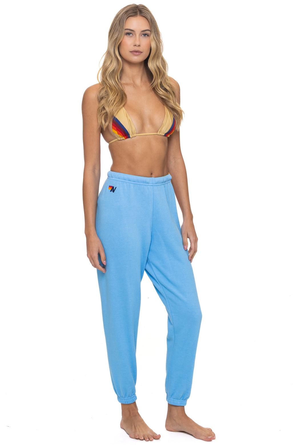 5 STRIPE SWEATPANTS - SKY Female Product Image