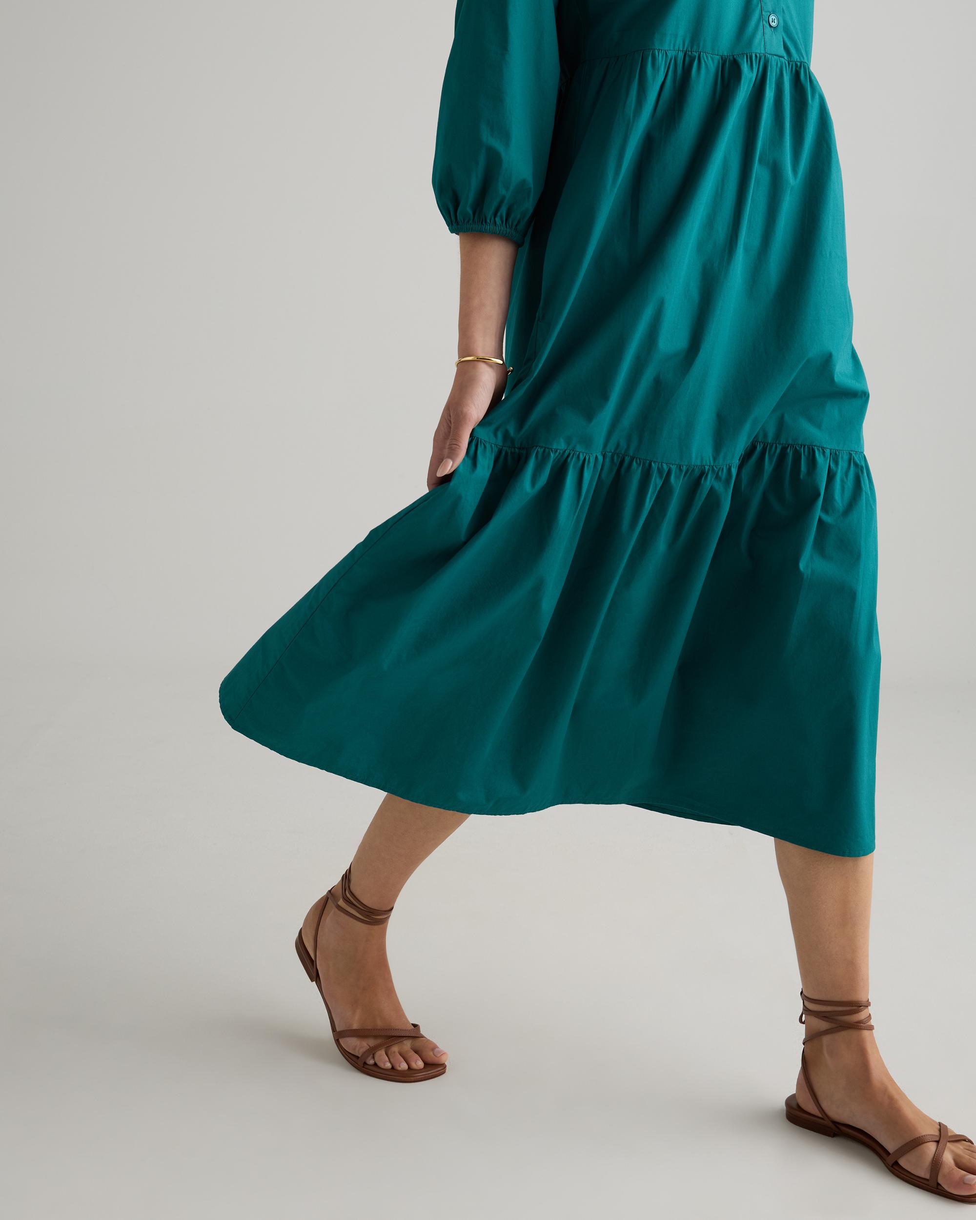 Quince | Women's Poplin Midi Tunic Dress Size XL, Organic Cotton Product Image