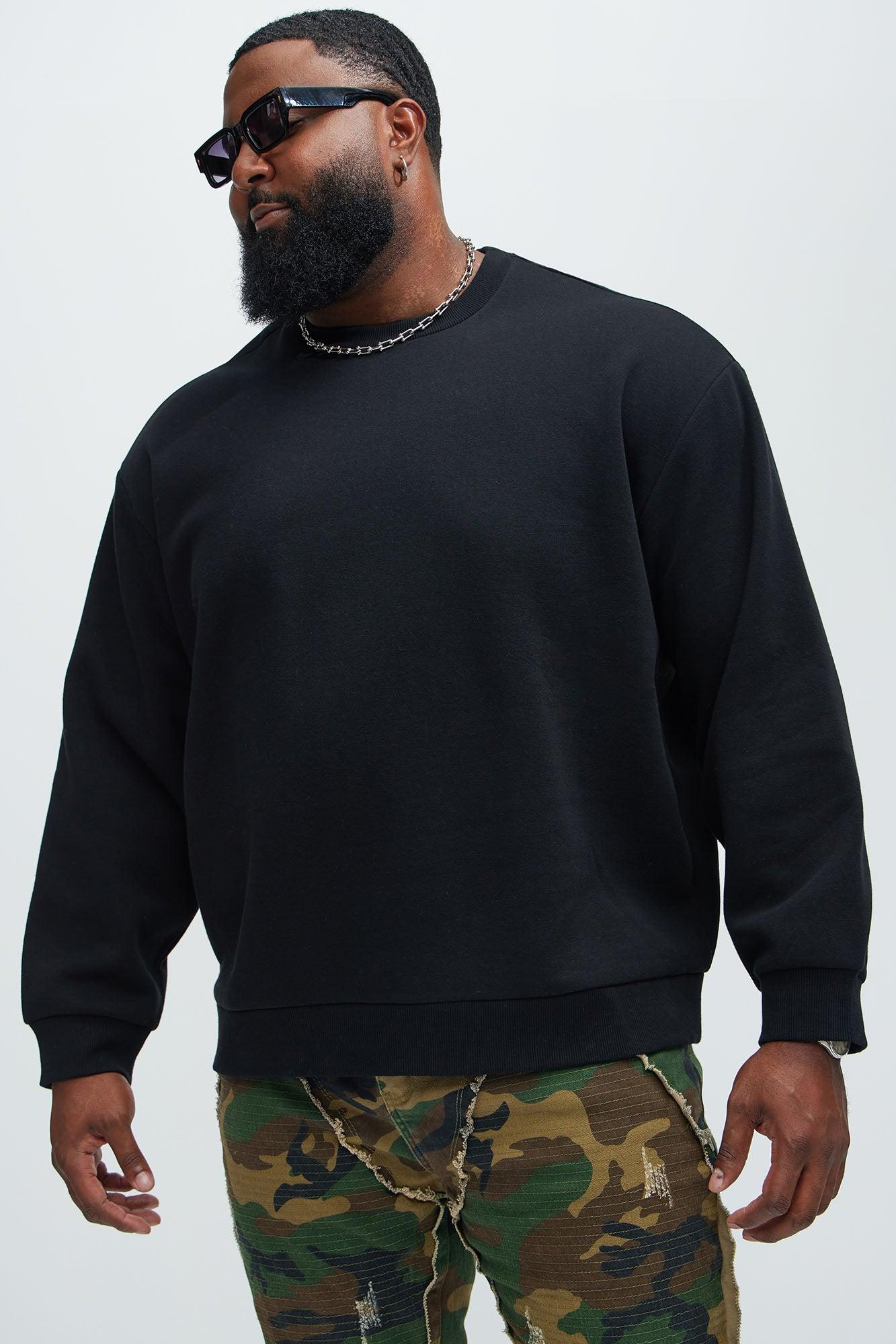 Tyson Crew Neck Sweatshirt - Black Product Image