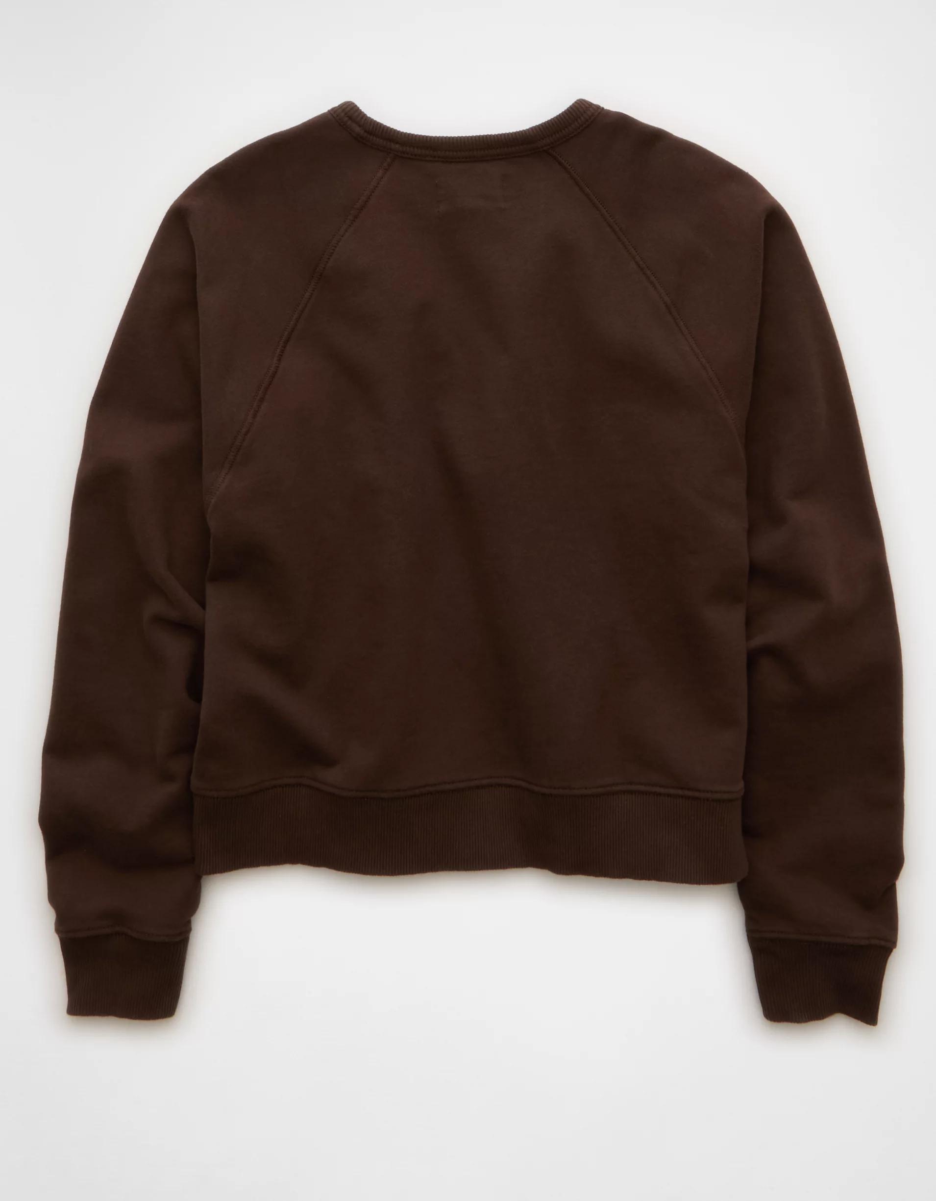 AE Cropped Raglan Sweatshirt Product Image