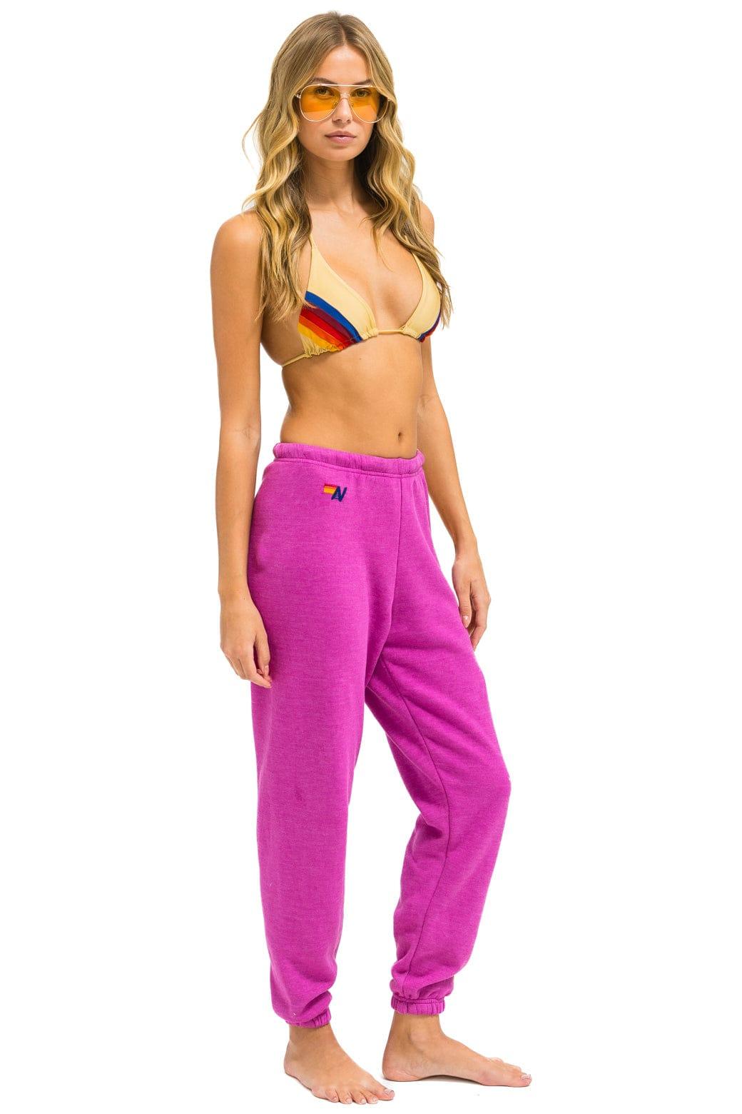 5 STRIPE SWEATPANTS - MAGENTA // ORANGE // YELLOW Female Product Image