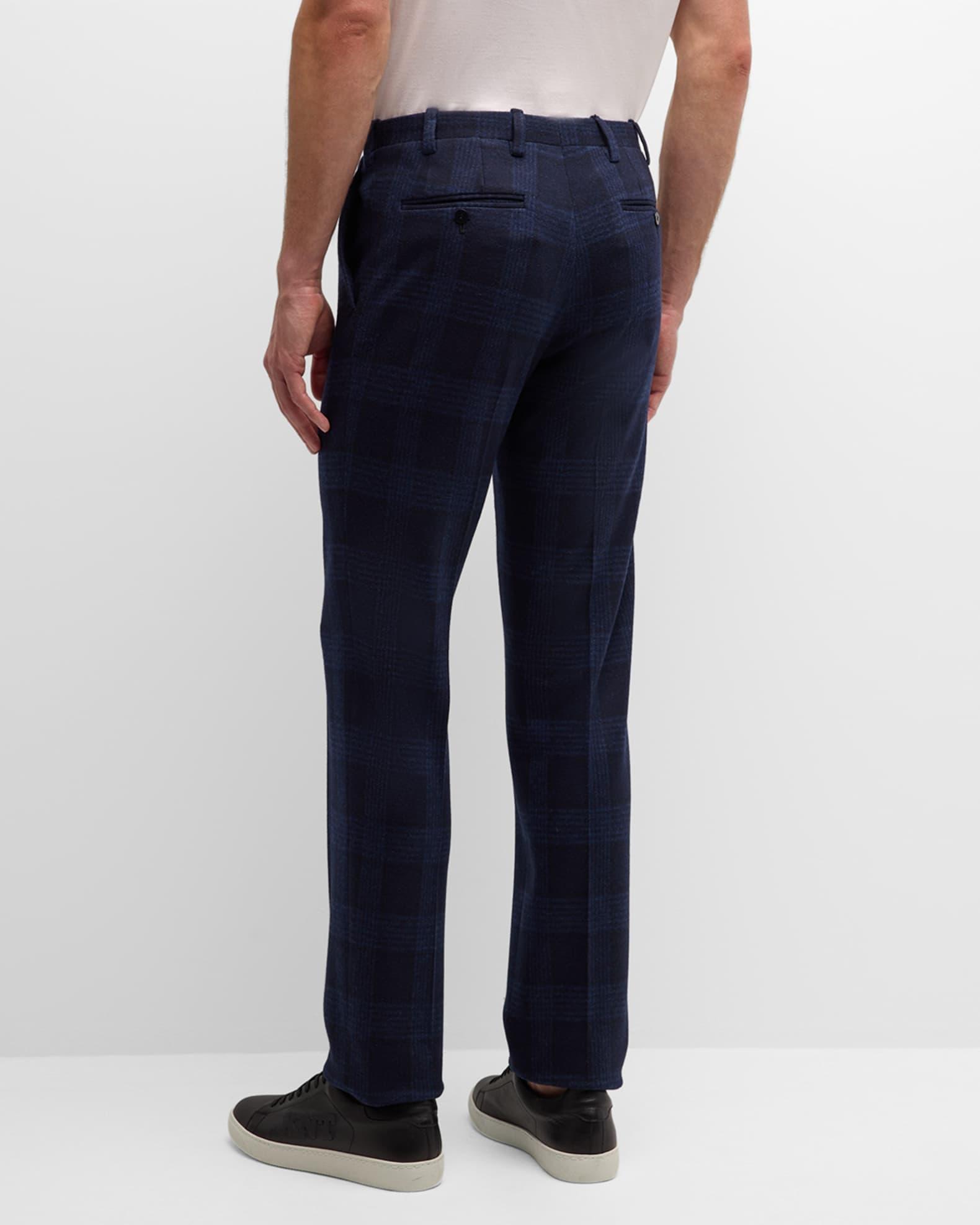 Men's Straight-Leg Plaid Pants Product Image