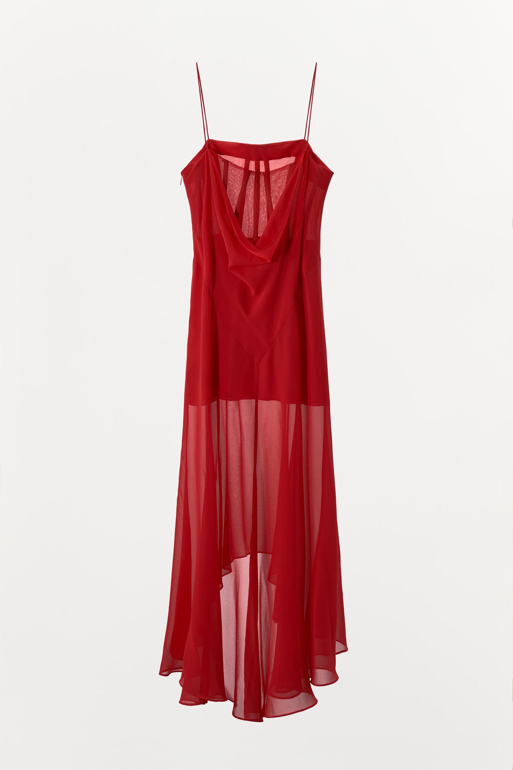 ASYMMETRIC BUSTIER MIDI DRESS Product Image
