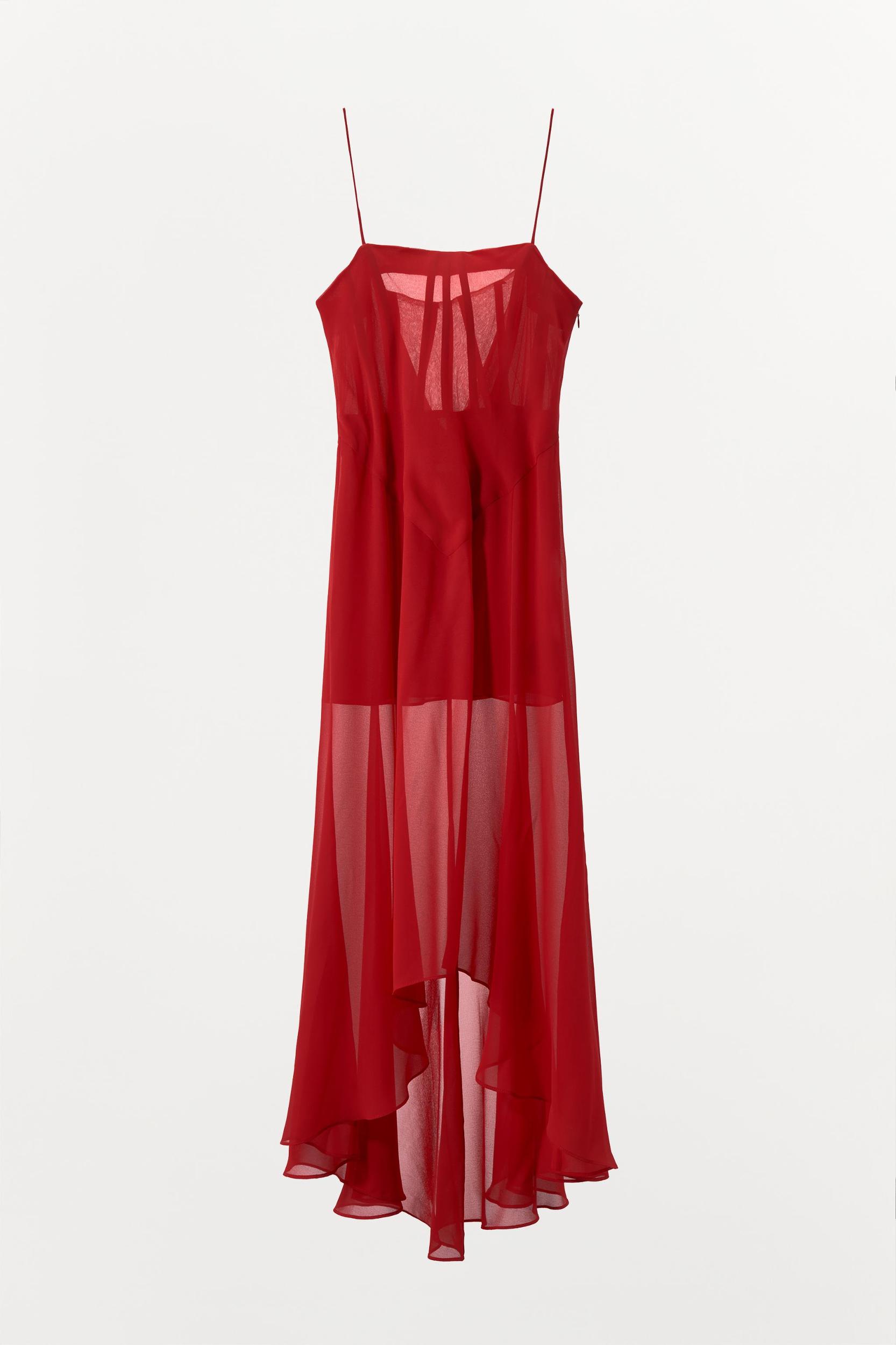 ASYMMETRIC BUSTIER MIDI DRESS Product Image