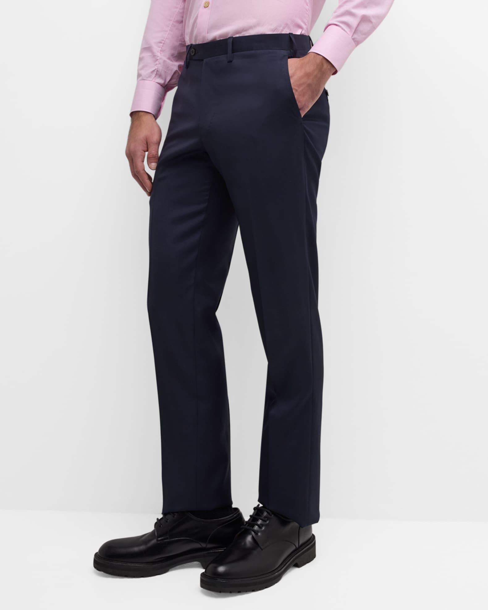 Men's Solid Twill Trousers Product Image