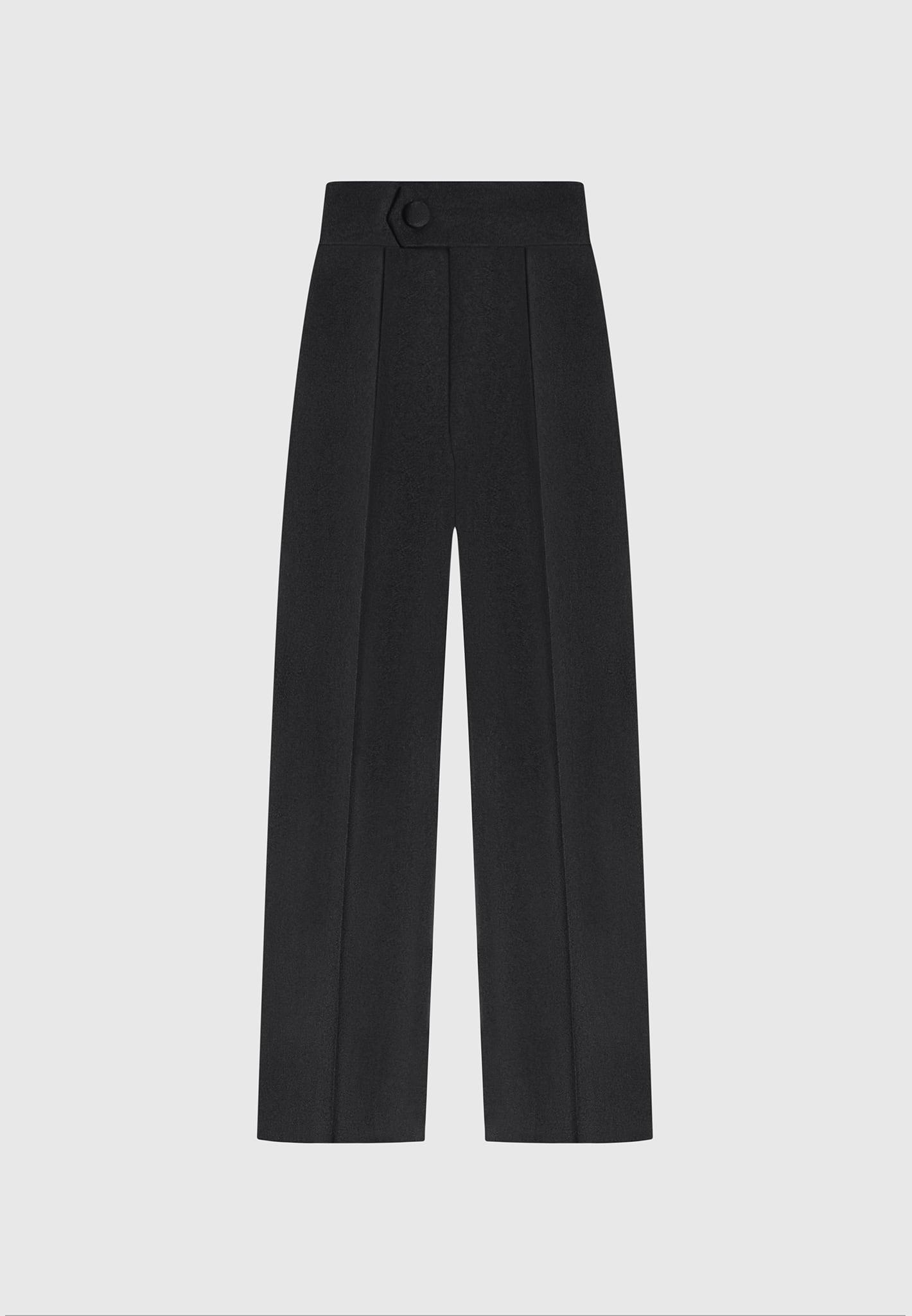 Elsa - High Waisted Tailored Trousers - Black Female Product Image