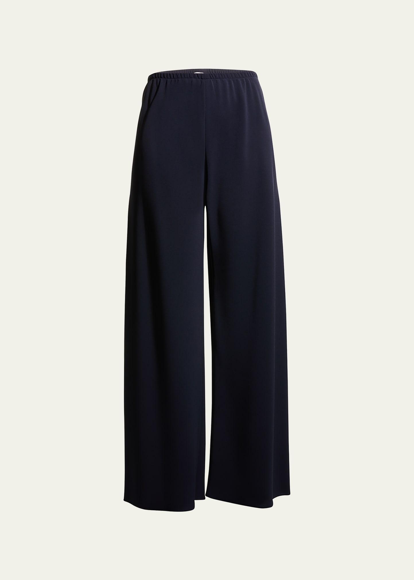 Gala Wide-Leg Crepe Pants Product Image