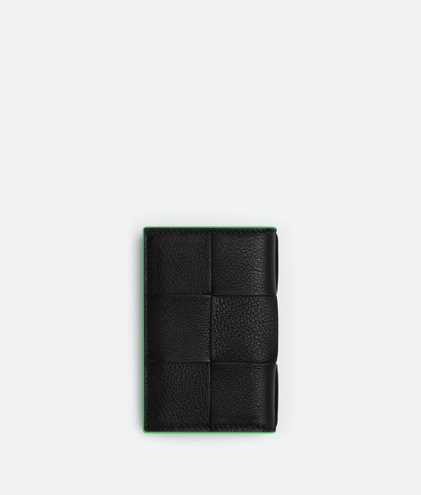 Men's Cassette Flap Card Case in Black / Parakeet Product Image