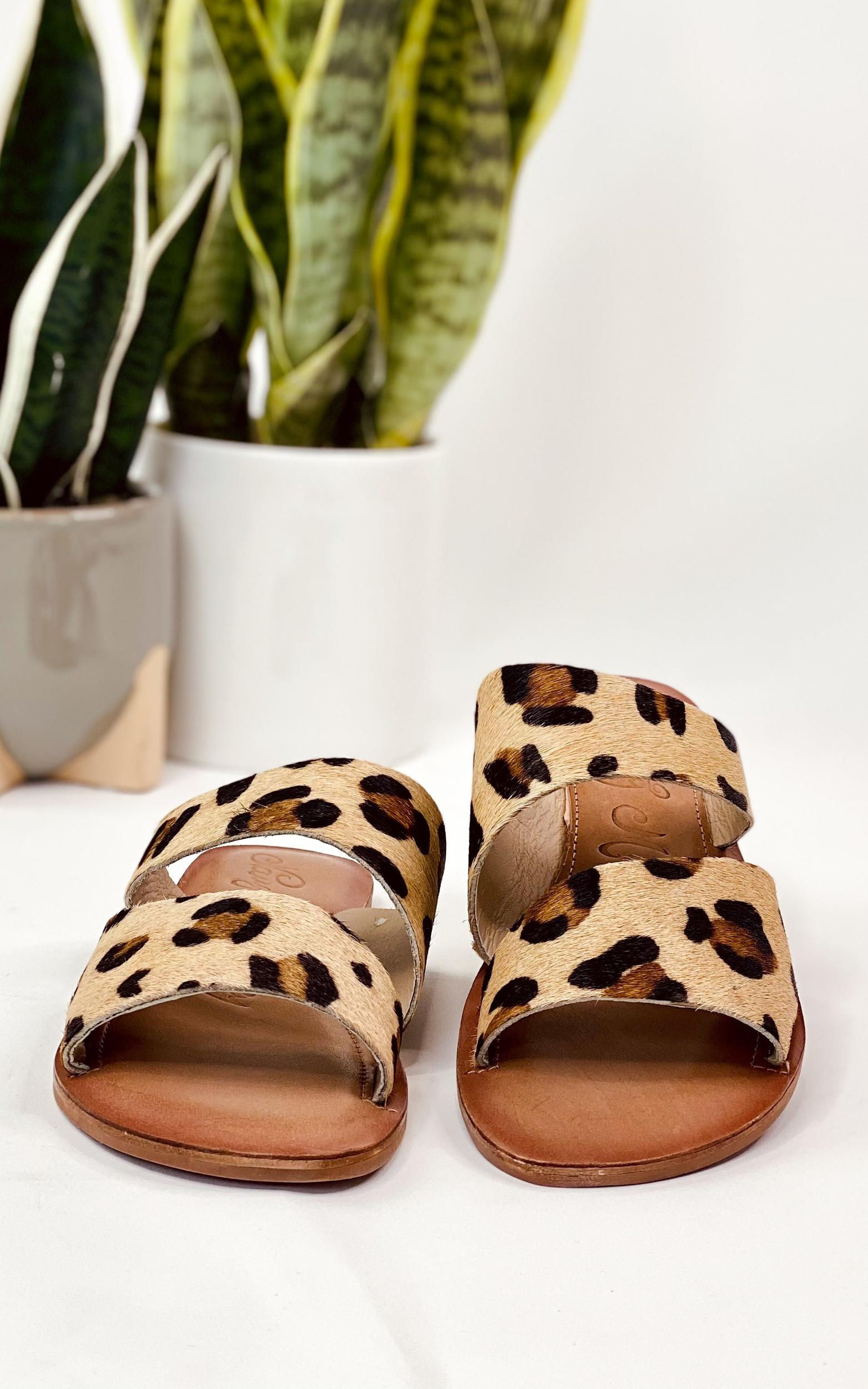 Spirited Dual Strap Slide in Leopard Product Image
