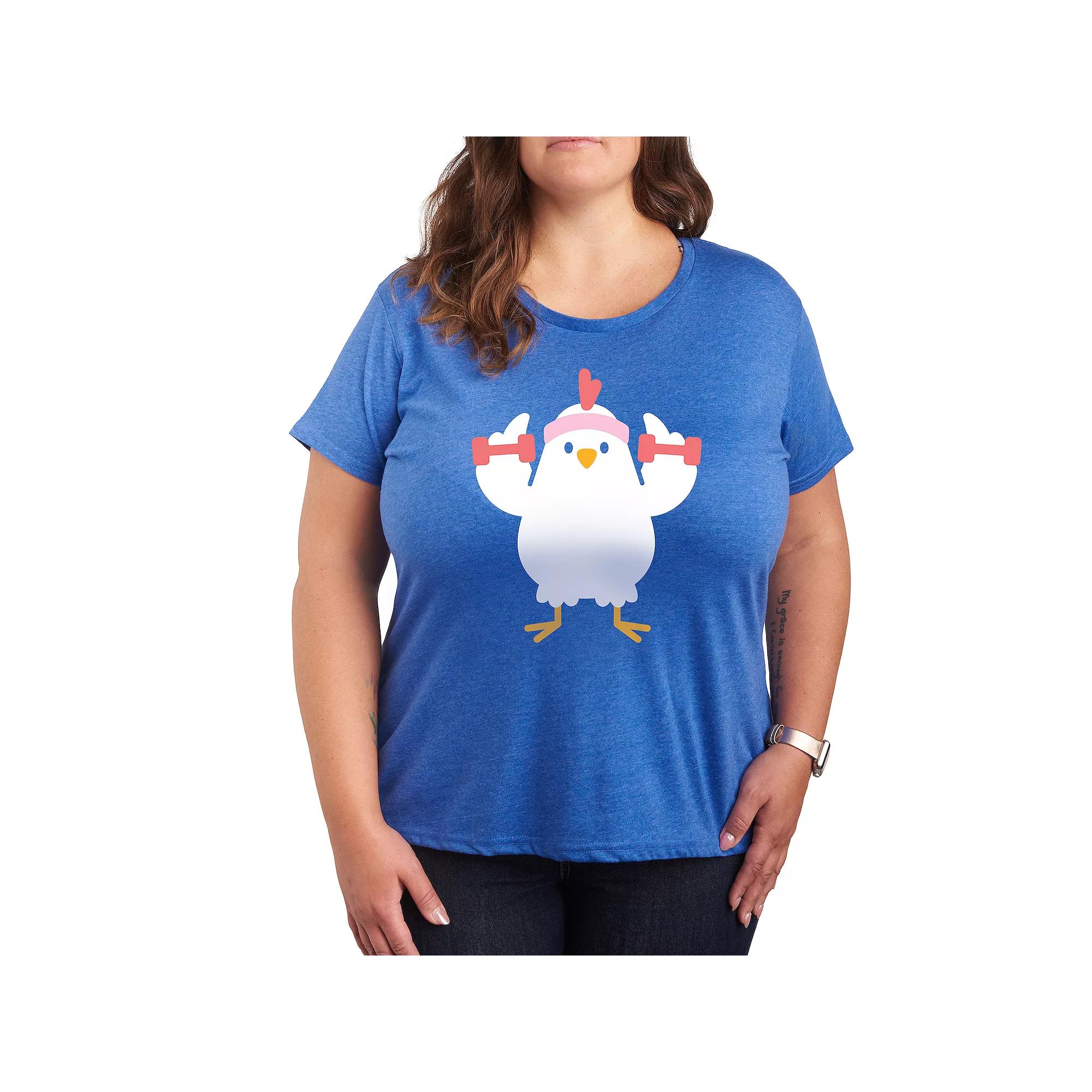 Plus Workout Chicken Graphic Tee, Women's,  Product Image