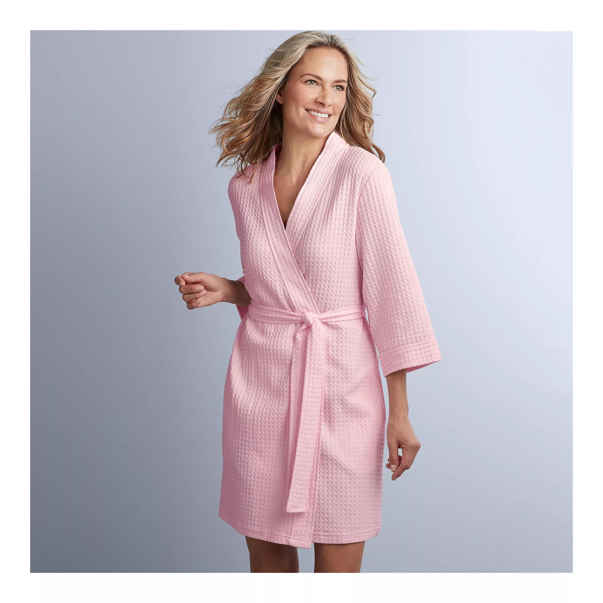 Womens Croft & Barrow Waffle Texture Robe Product Image