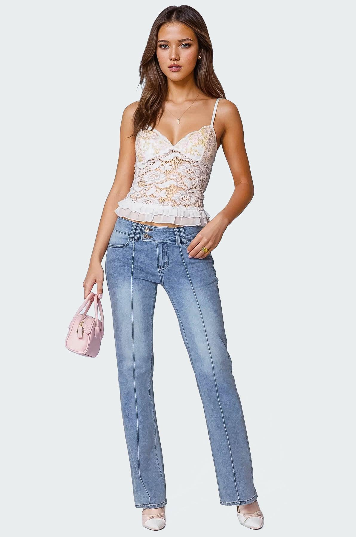 Torin Sheer Lace Tank Top Product Image