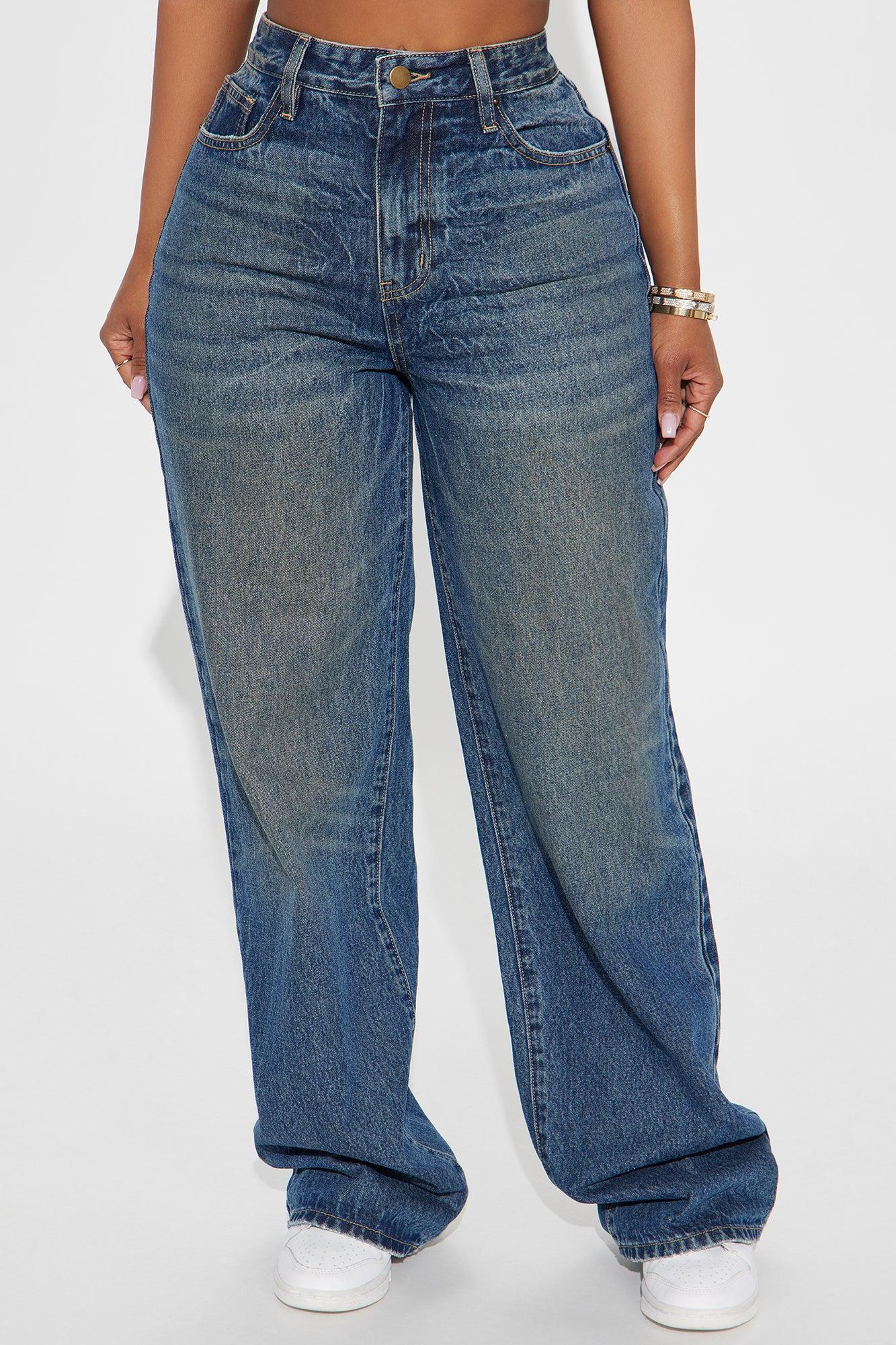 Seeing Potential Tinted Straight Leg Jeans - Vintage Wash Product Image