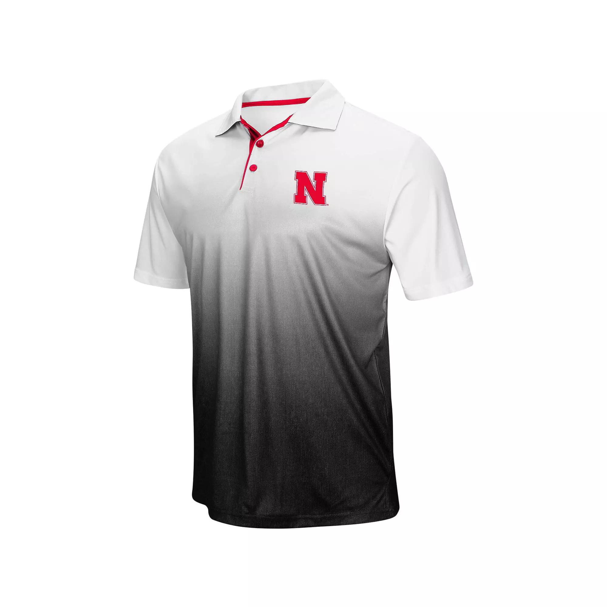 Men's Colosseum Heathered Gray Nebraska Huskers Magic Team Logo Polo, Size: Medium, Grey Product Image