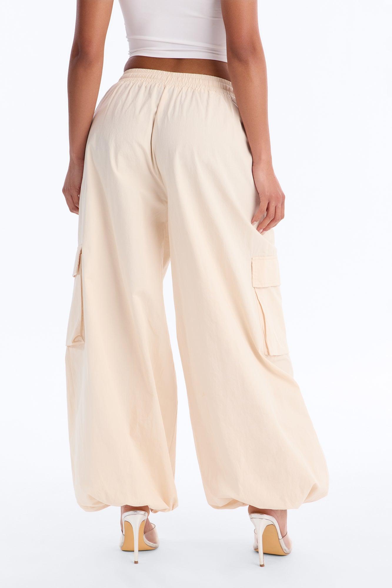 Off Duty Twill Cargo Jogger Pant 31″ - Cream Female Product Image