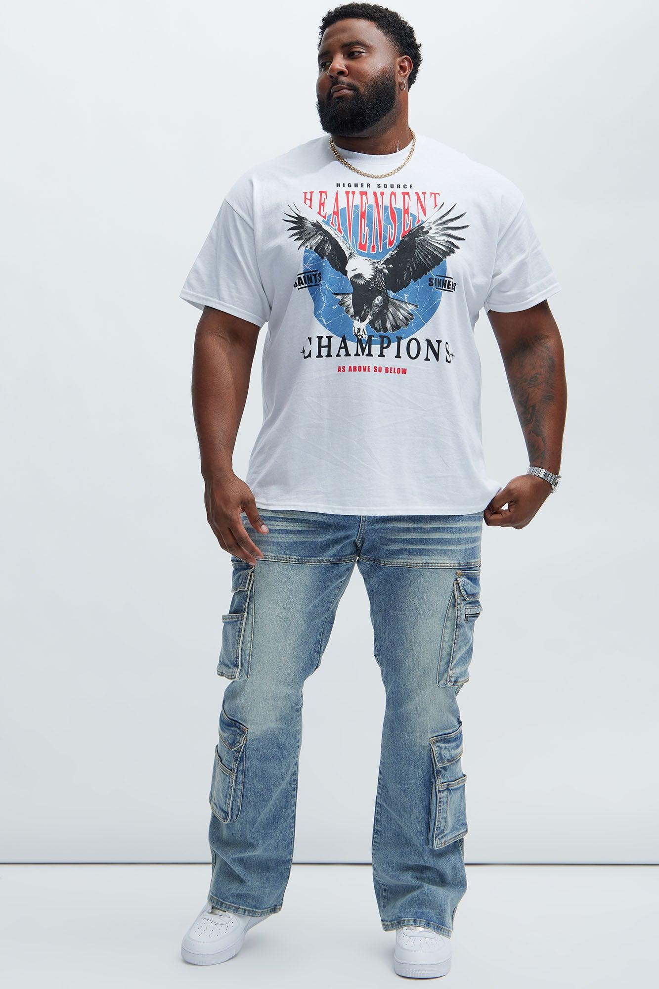 Romance Slim Stacked Flare Jeans - Light Blue Wash Product Image