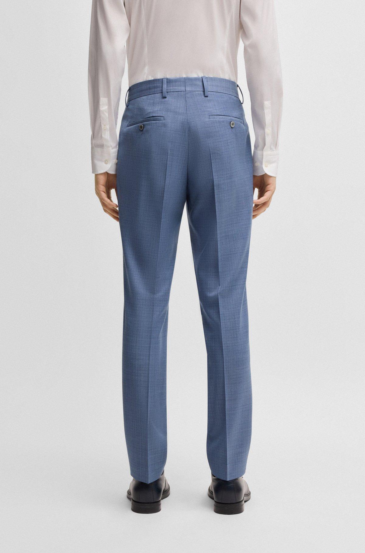 Slim-fit suit in patterned wool Product Image