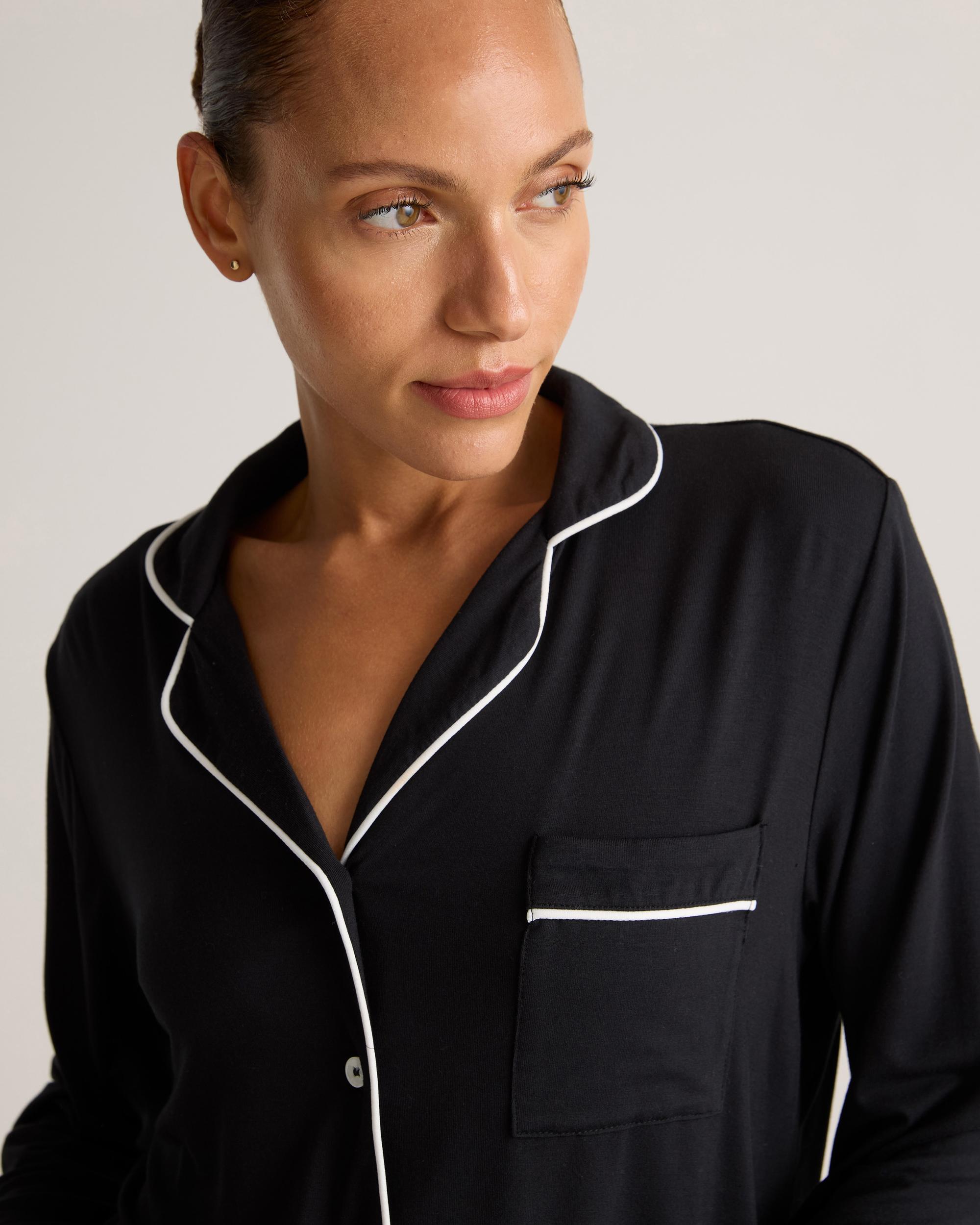 Quince | Women's Bamboo Jersey Long Sleeve Pajama Set Size XL Product Image