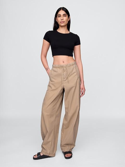 Mid Rise Barrel Parachute Pants Product Image