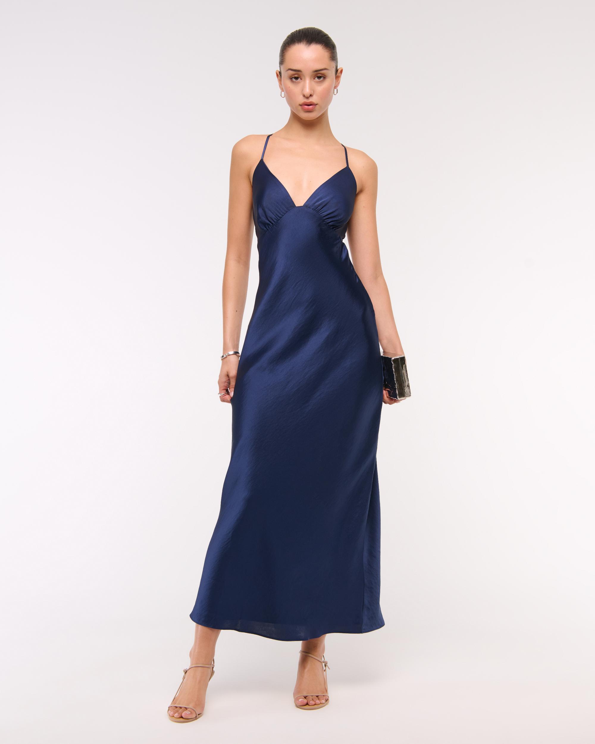 The A&F Julia Slip Tie-Back Maxi Dress Product Image