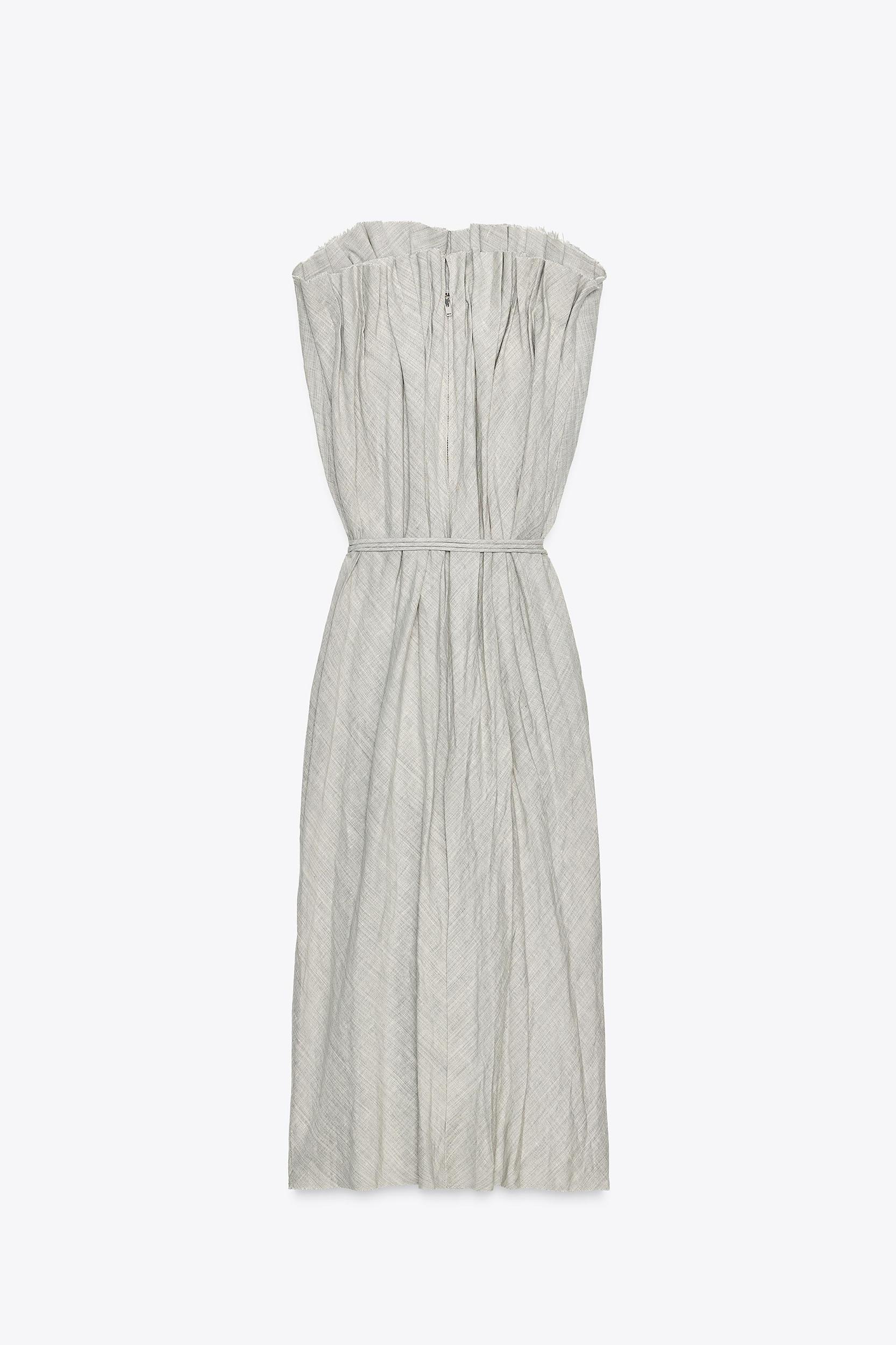 ZW COLLECTION LINEN PLEATED DRESS Product Image