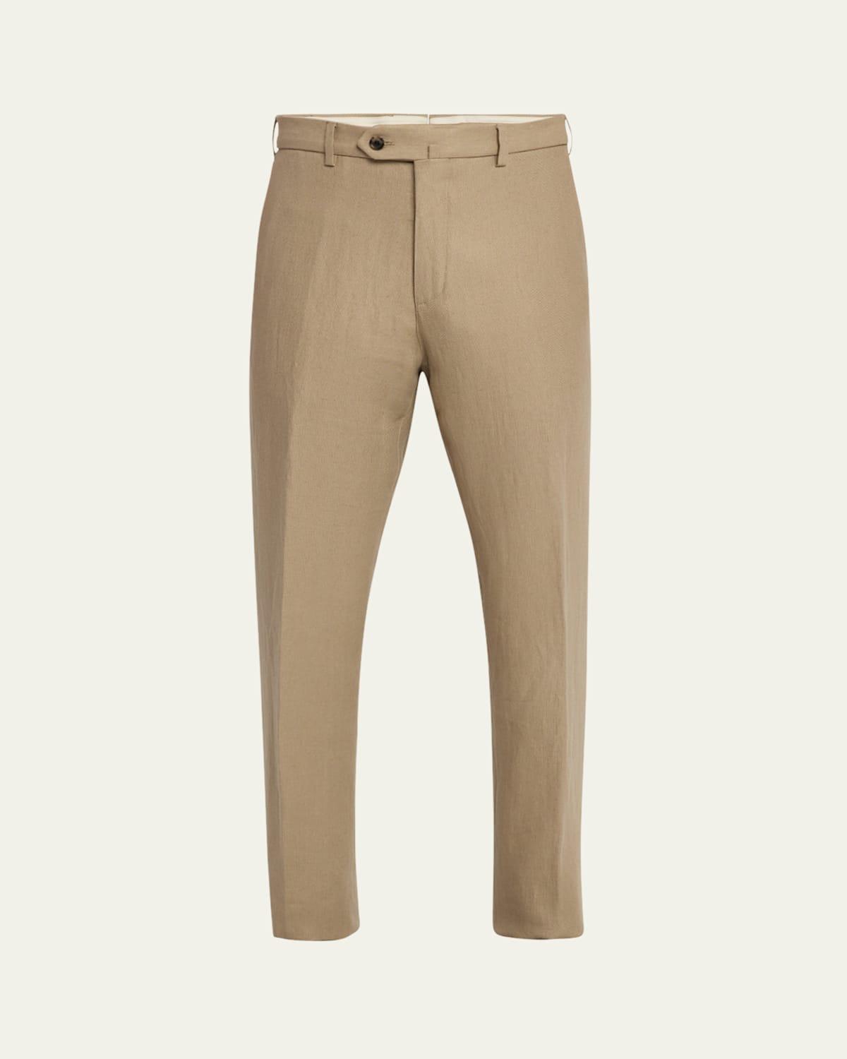 Mens Carlo Antigua Flax Trousers Product Image