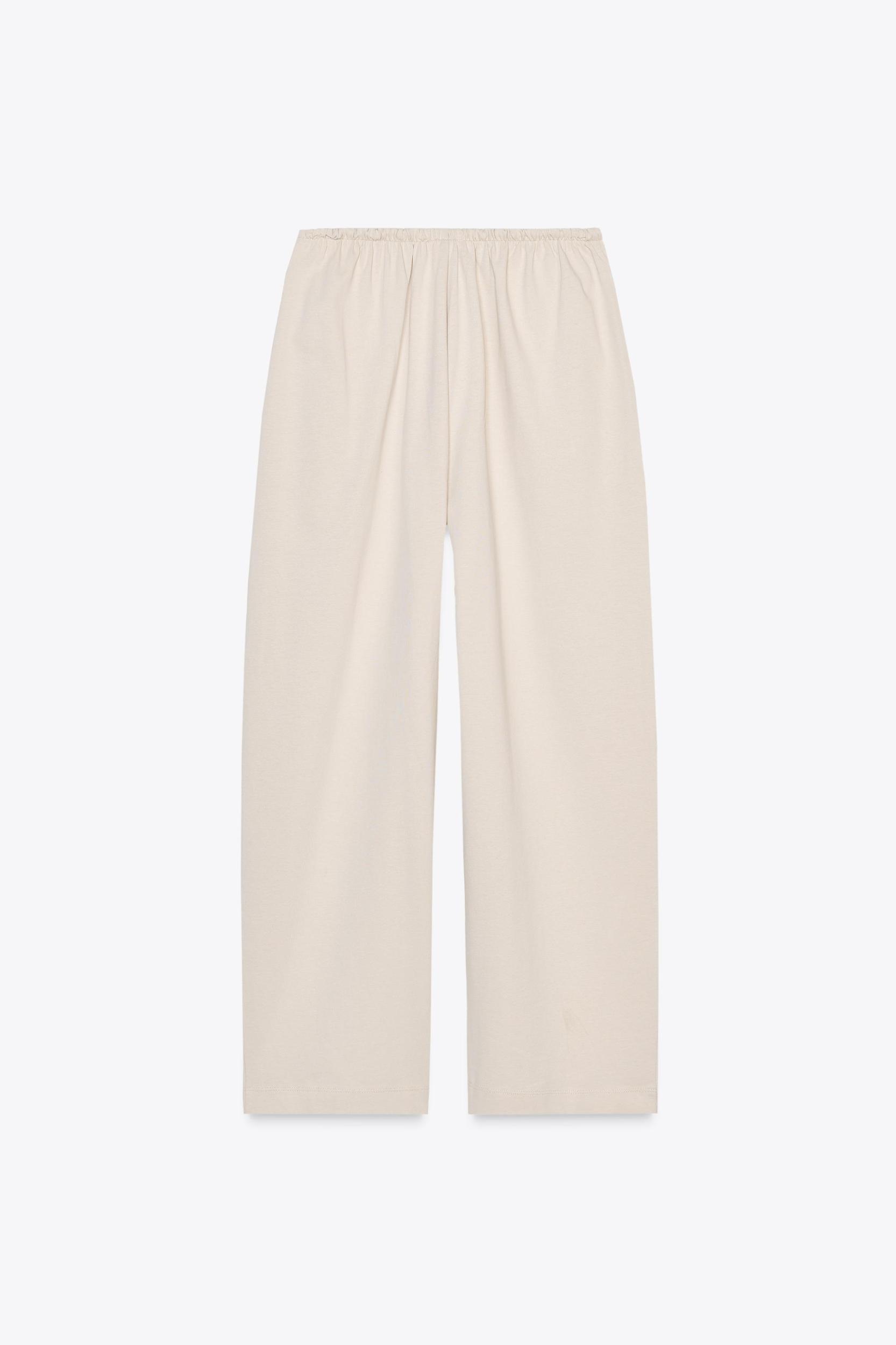 HEAVY COTTON WIDE LEG PANTS Product Image