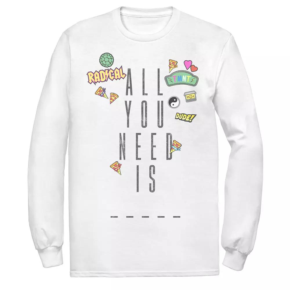 Men's Ninja Turtles All You Need Is Fill The Blank Collage Long Sleeve Tee,  Product Image