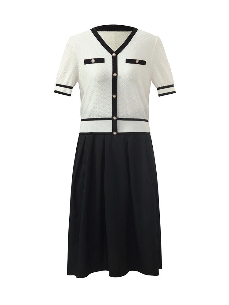 Classic Jacquard Knit Top And Half Women Skirt Two-Piece Set Product Image