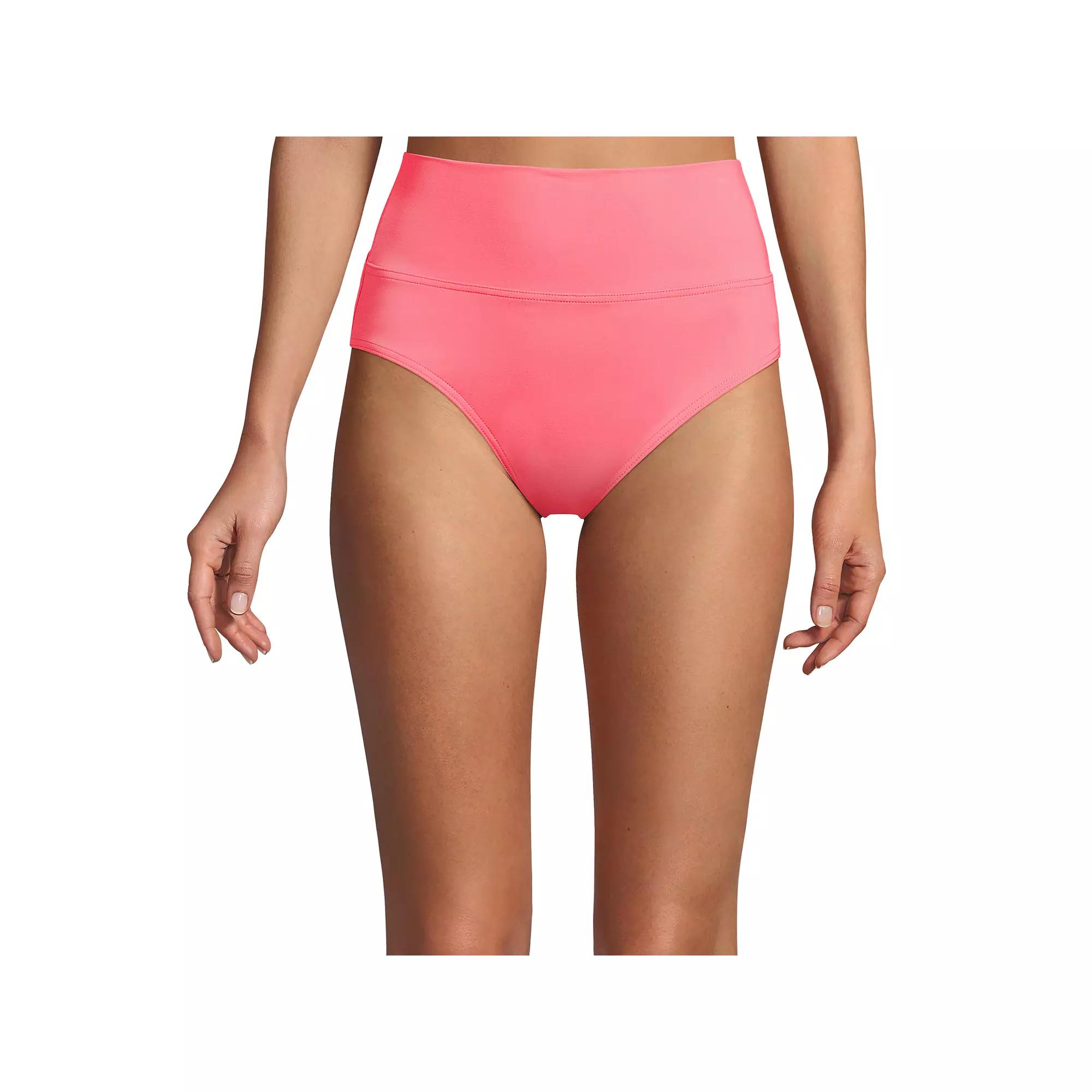 Women's Lands' End Chlorine Resistant Fold Over High Waisted Bikini Bottoms,  Product Image