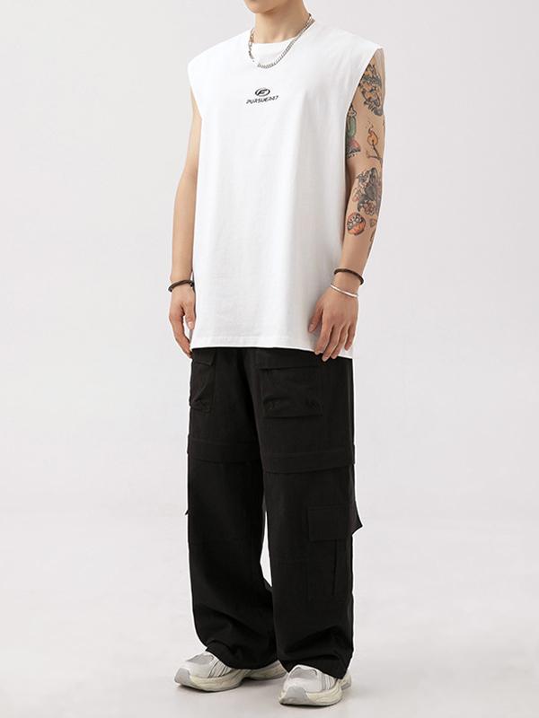 Men's Loose Casual Cotton Vest Product Image