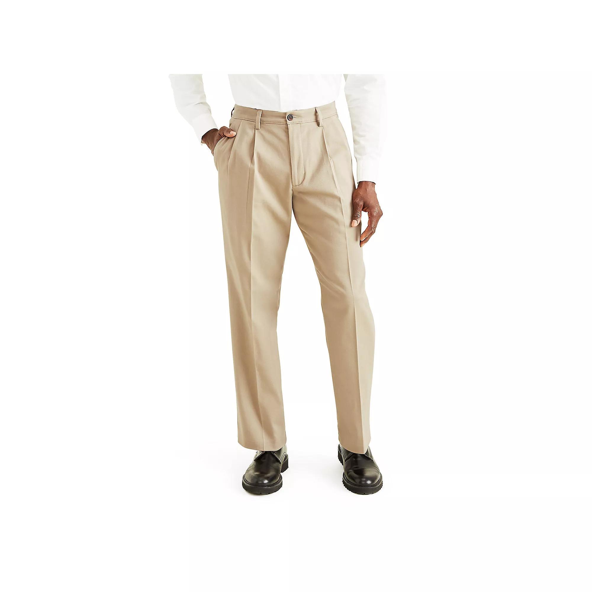 Mens Dockers Stretch Easy Classic-Fit Pleated Pants Green Product Image