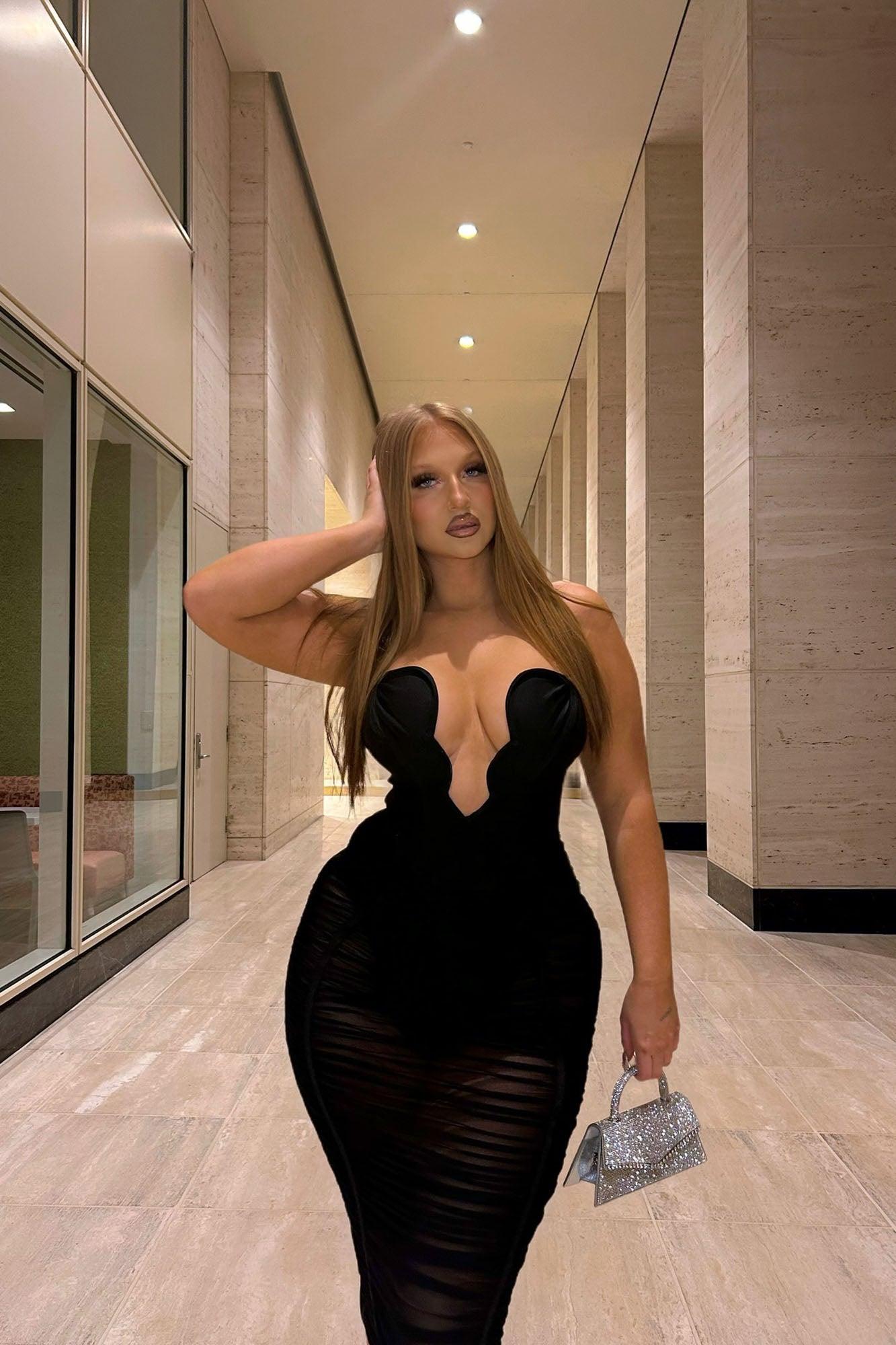 Analise Bandage Midi Dress - Black Product Image