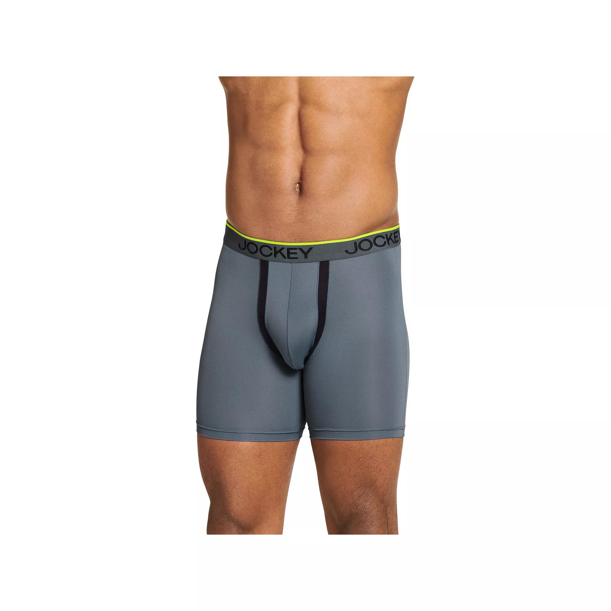 Men's Jockey® 3+1 Bonus Pack Chafe-Proof Pouch Microfiber 6" Boxer Briefs,  Product Image