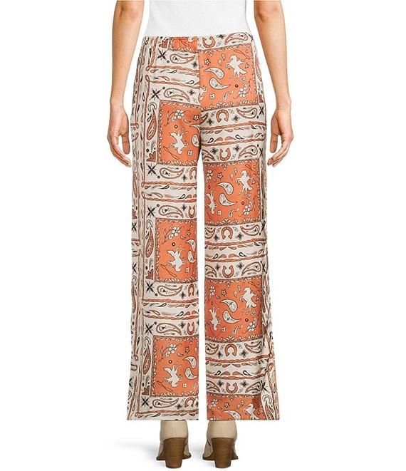 Bailey Rose Western Satin Pull On Wide Leg Pants Product Image