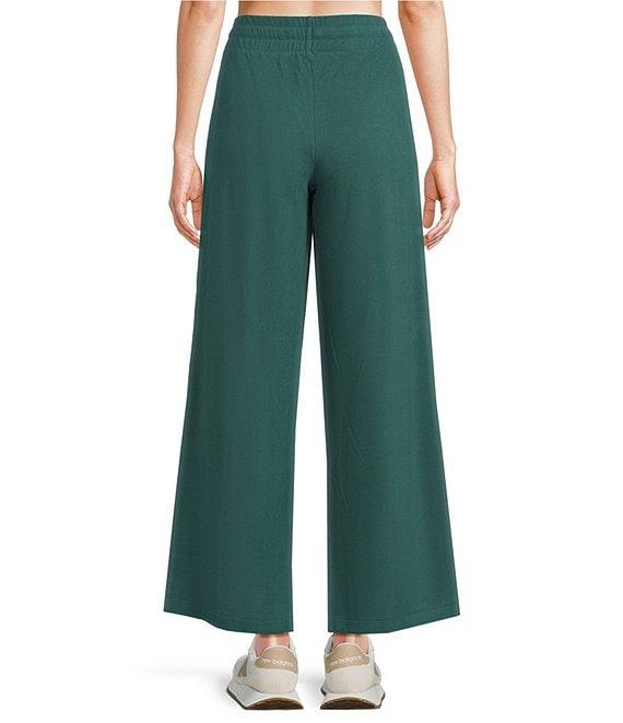 Kinesis Velour Knit Elastic Waist Wide Leg Coordinating Pants Product Image