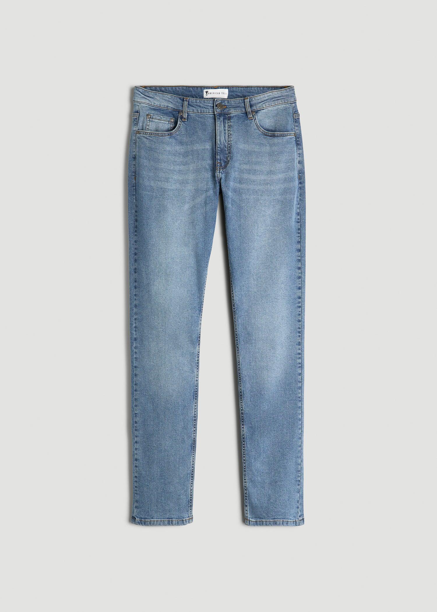 A.T. Basics Men's Carman Tapered fit Jeans for Tall Men in Tufts Blue Male Product Image
