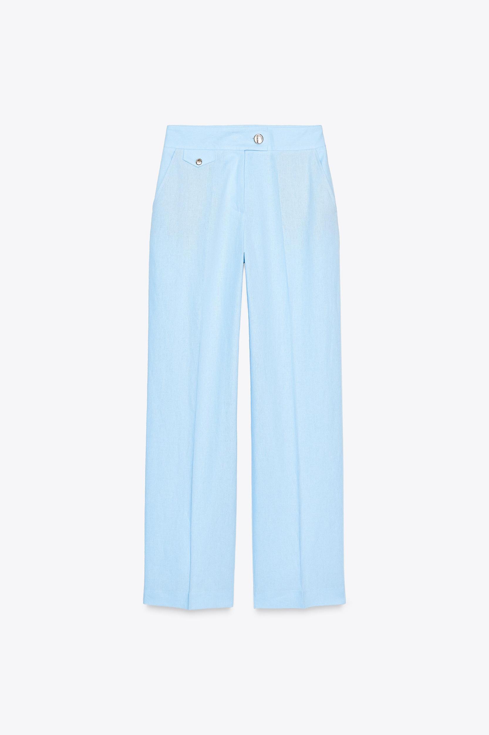 STRAIGHT LEG LINEN PANTS Product Image