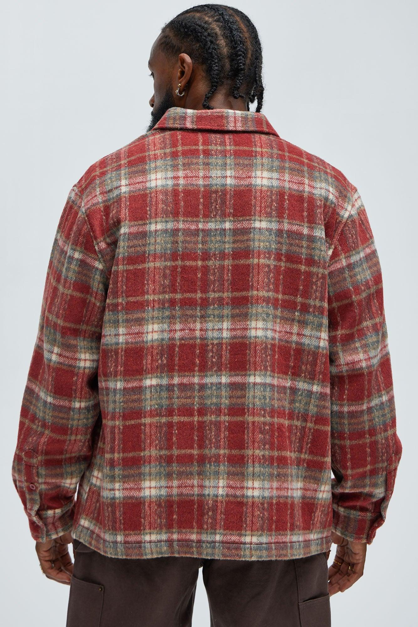 Tondo Plaid Button Up Shirt - Red/combo Product Image
