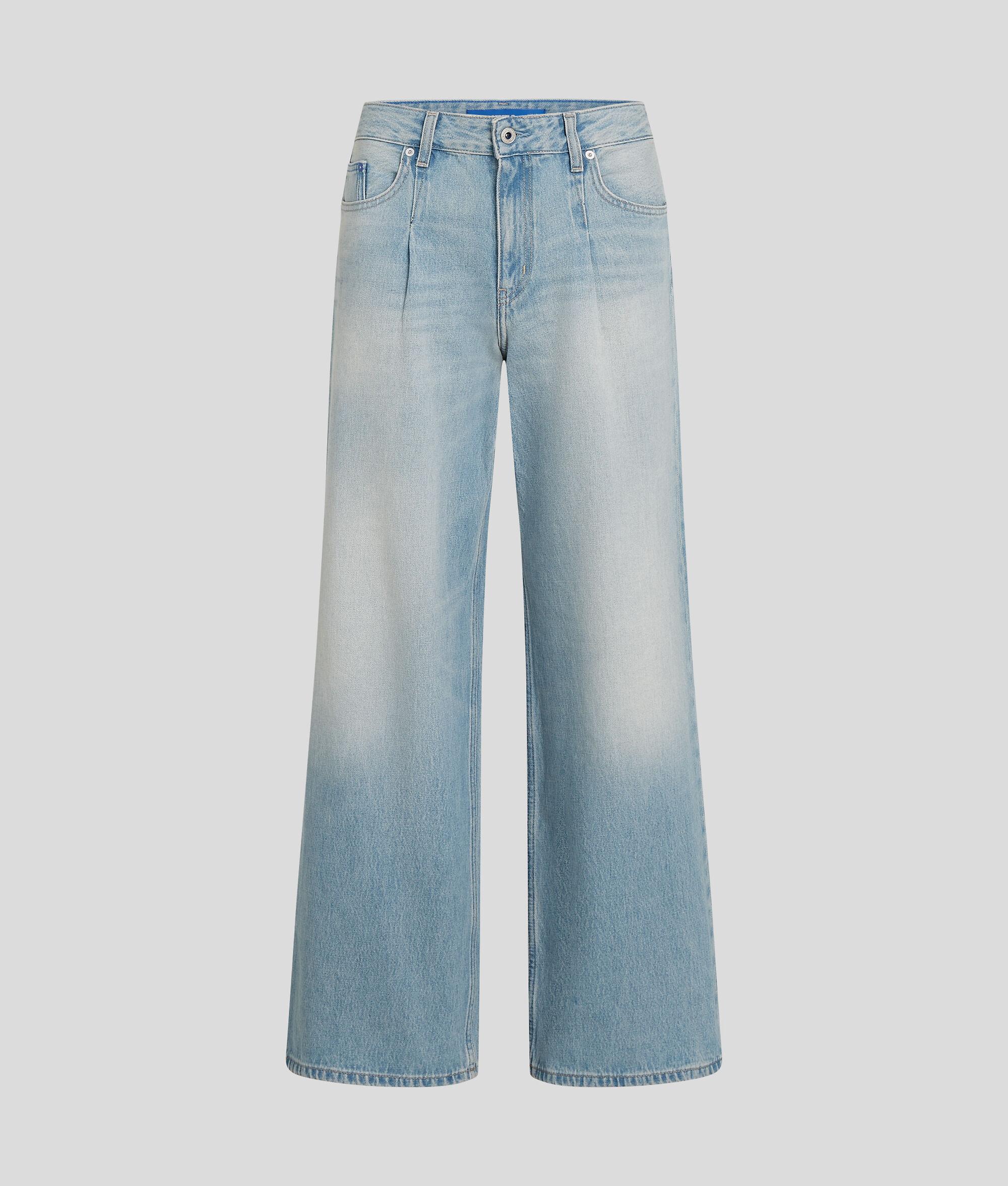 PLEATED WIDE-LEG JEANS Product Image