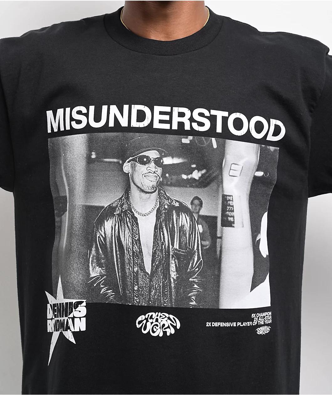 Rodman Apparel Misunderstood Black T-Shirt Product Image