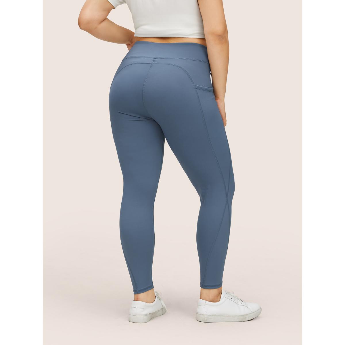 Plus Size Basic High Waisted Stretchy Butt Lift Leggings Women Stone Casual High stretch Skinny High Rise Dailywear Leggings BloomChic 26/4X Product Image