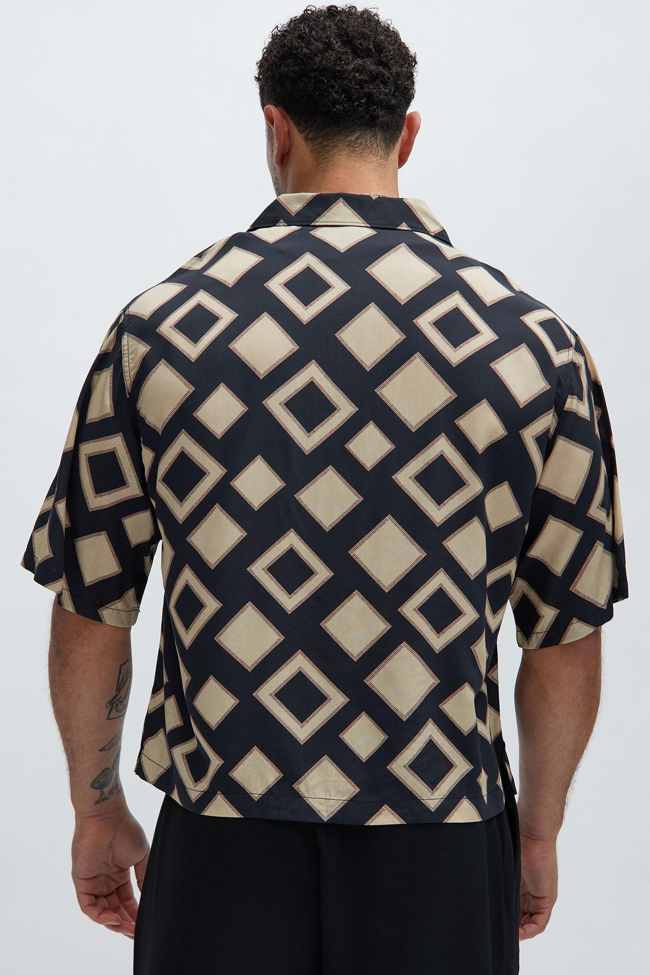 Geo Around Shirt - Black/Brown Product Image