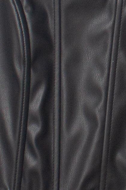 Pleather Corset Tank Top Product Image